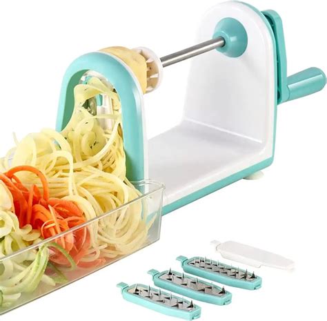 Ourokhome Vegetable Spiralizer Zucchini Noodle 5 Blades Veggie Noodle