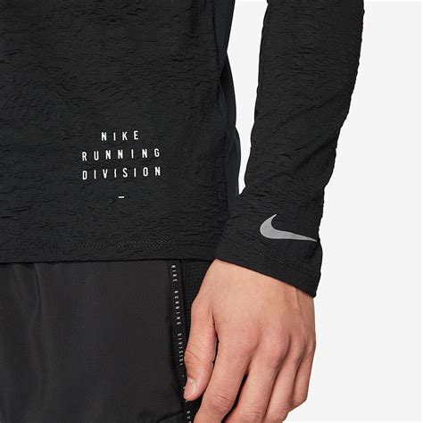 Nike Dri Fit Element Run Division Half Zip Black Black Reflective Silv Mens Clothing