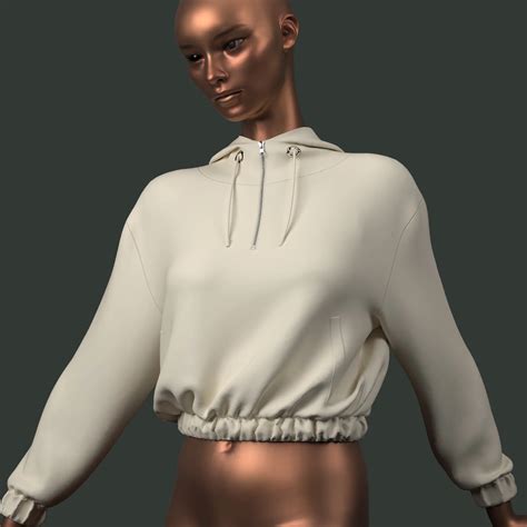 5 Female Cropped Hoodies / Marvelous - FlippedNormals