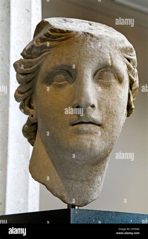 Marble head of Athena Greek Hellenistic 200BC Greece Stock Photo - Alamy