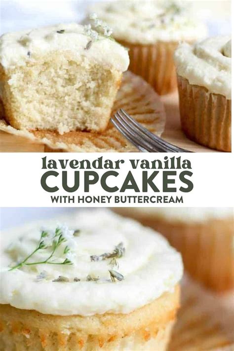 Vanilla Lavender Cupcakes With Honey Buttercream Frosting Recipe In