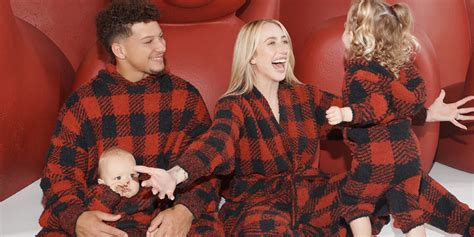 Patrick Mahomes & Family Pose in SKIMS Holiday 2023 Looks