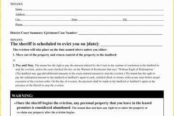 Eviction Notice Template Pennsylvania Free Heritagechristiancollege