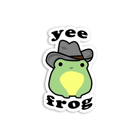 Pack Of 10 Yee Frog Cowboy Toad Parody Yeehaw Yee Haw Custom Digital