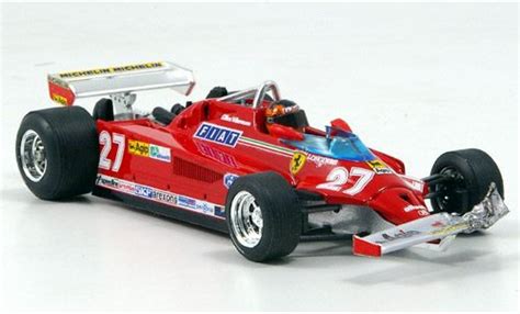 Diecast model cars Ferrari 126 1/43 Brumm CK Turbo No.27 Scuderia Formel 1 GP Kanada 1981 avec ...