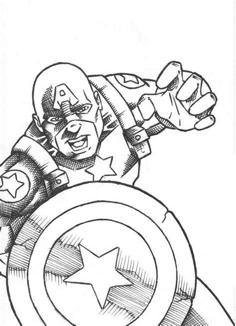 Printable Captain America Coloring Pages