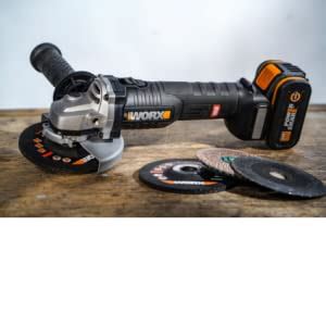 WORX Brushless Battery Grinder 125mm 20V Max PowerShare WX812 9