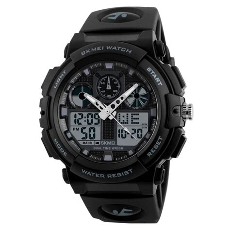 SKMEI 1270 Digital Analog Dual Time Display Sport Outdoor Men's Watch ...