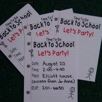 Back to School Party Invitation | Tip Junkie