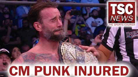 Cm Punk Injured Interim Aew World Title Match Confirmed Youtube