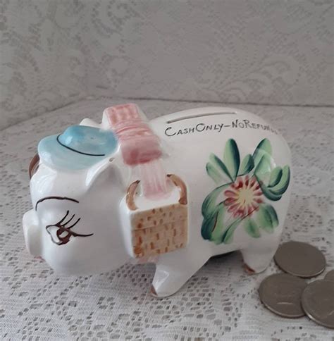 VINTAGE PIGGY BANK Ceramic Piggy Banks1960 Give Away Banks | Etsy ...