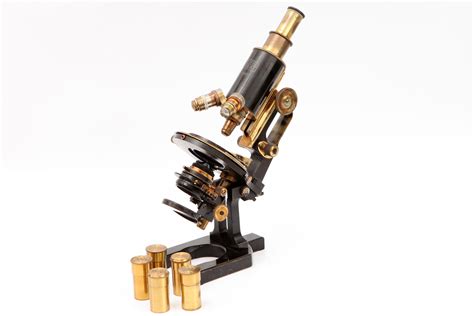 A Zeiss Jug Handle Microscope German C 1900 Signed To The Body Tube Carl Zeiss Jena Nr 5565