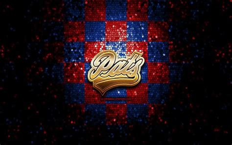 Download wallpapers Regina Pats, glitter logo, WHL, red blue checkered background, hockey ...