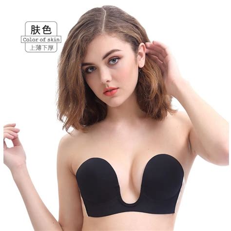 Sexy Silicon Deep Plunge Push Up Strapless Backless Self Adhesive Invisible Bra Women S Fashion