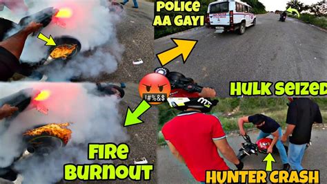 Fire Burnout Gone Wrong Superbike Seized 😰jk Police 🚔 Aalyanvlogs1299 Youtube