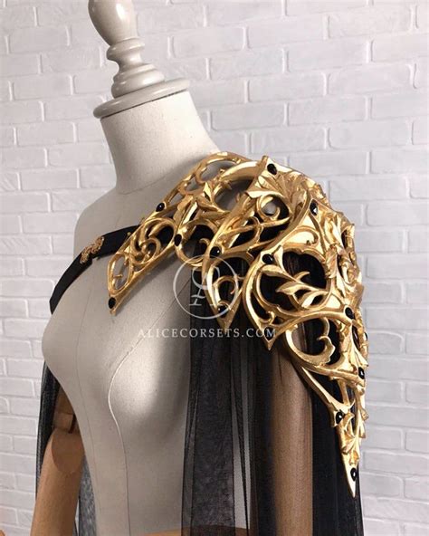 Elvish Inspired Pauldron Royal Gothic Shoulder Armor Cape Etsy