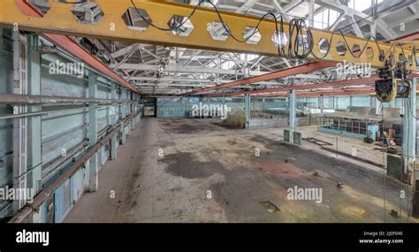 The interior of an empty production hall Stock Photo - Alamy