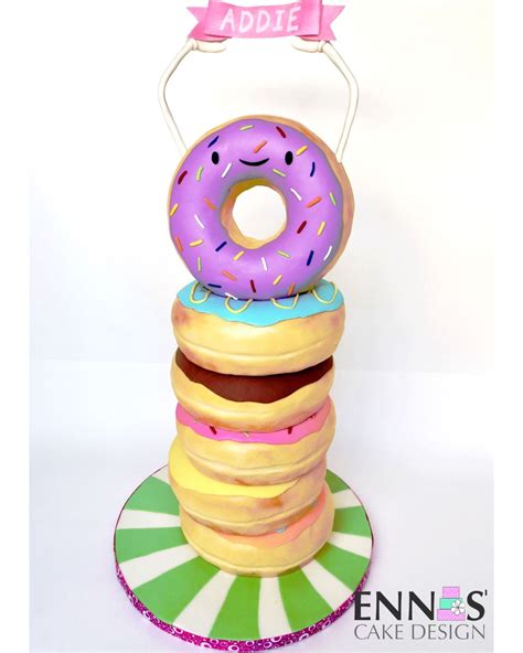 Donut Cake Tower Tutorial | Cake structure, Cake donuts, Cake design