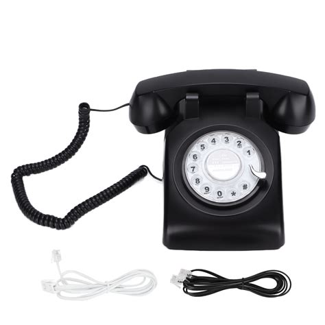 Retro Rotary Landline 60s Old Fashioned Classic Rotary Dial Wired Fixed ...