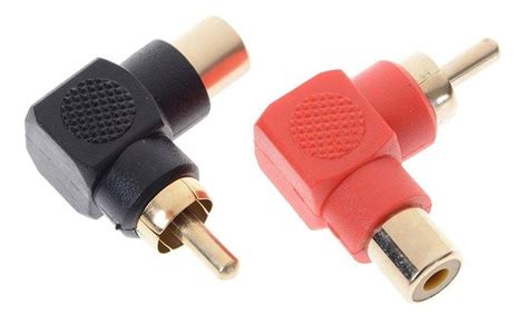 Juego Adaptadores De Rca Macho Plug A Rca Hembra Acodado Mercado