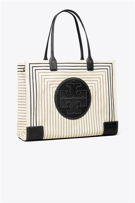 Tory Burch Ella Printed Logo Tote Bag In White Lyst Canada