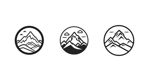 Premium Vector | Mountain Range Silhouette Kit