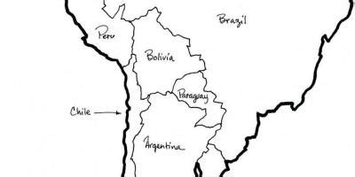 Chile map outline - Map of Chile outlin (South America - Americas)