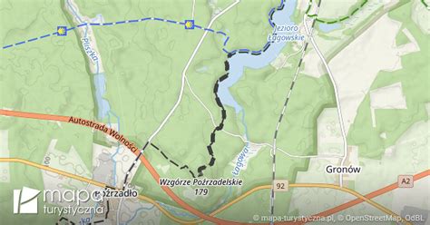 Wzgórze Poźrzadelskie Jezioro Łagowskie mapa turystyczna pl