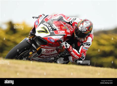 World Superbike Rider Chaz Davies Passes Over Lukey Heights At The