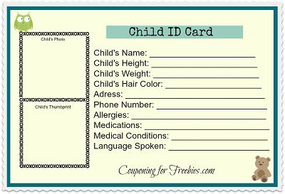 Printable ID Cards For Kids