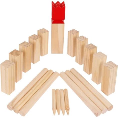 Funtomia Kubb Grand Jeu Avec Roi De Cm Jeu En Bois Jeu Viking