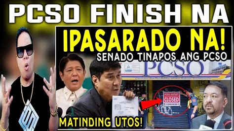 KAKAPASOK LANG Grabe Ang Utos Ng SENADO WASAK PCSO Hinatulan Ng Taong