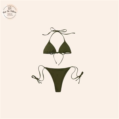 Micro Bikini PDF Pattern Tiny Bikini Pattern Bikini Micro Sewing PDF Pattern Size Xs Xxl A4 A0