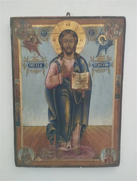 Icono Cristo Pantocr Tor Madera Siglo Xix Catawiki