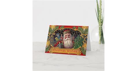 Old Fashioned Santa Christmas Card | Zazzle