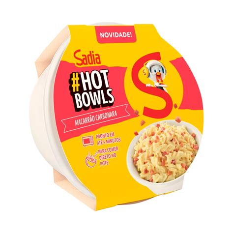 Macarr O Sadia Hot Bowls Carbonara G Supermercados Pague Menos