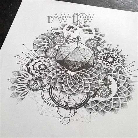 Rawflow Geometric Mandala Tattoo Geometric Tattoo Sacred Geometry Tattoo