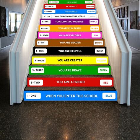 Stickers for Stairs, Stair Signs for School Stairs Stairs Decal School ...