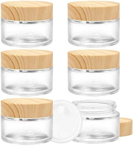 INHEMING 6 Pcs Pot Cosmétique Vide Transparent en Verre 30ML Pots Creme