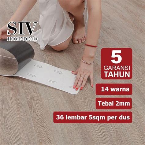 Jual Siv 1 Dus Lantai Vinyl Stiker Vinil Lantai Motif Kayu Vynil Lantai