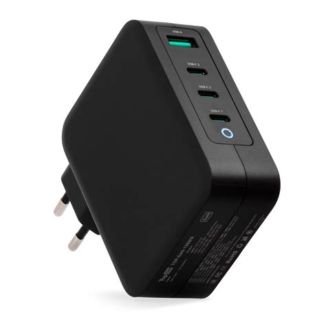 TopON TOP-GaN-130WB Блок питания GaN 130W 3 Type-C PD, PPS, USB QC Черный