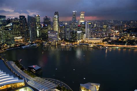 Singapore Marina Bay view editorial image. Image of waterfront - 54570245