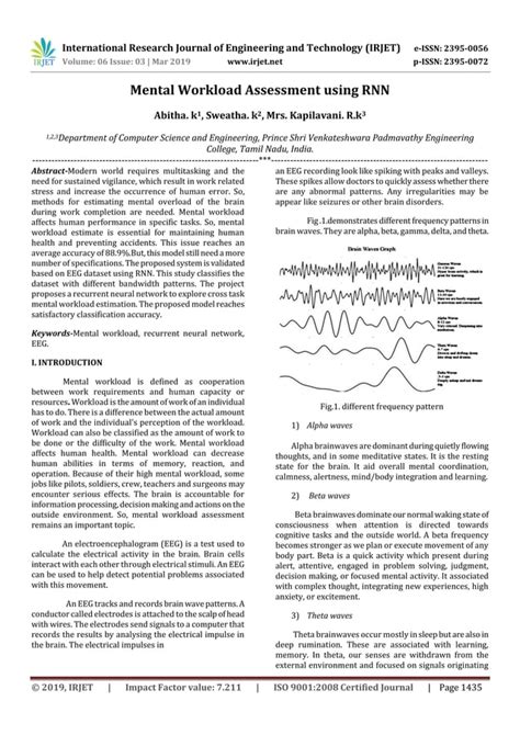 Irjet Mental Workload Assessment Using Rnn Pdf