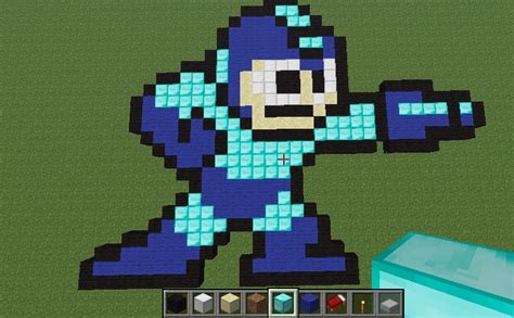 First Pixel Art Megaman Test Minecraft Project