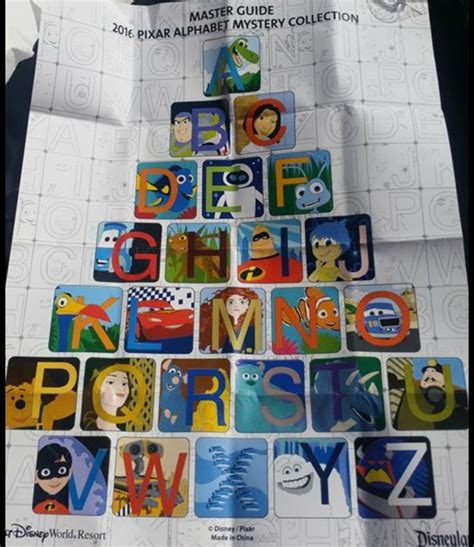 Disney Pixar Alphabet Mystery Pin Collection - Disney Pins Blog