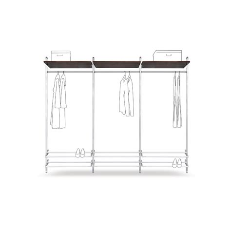 Alume Relax Storage System Kit 8 Linen And Walnut DEL40 Sliding