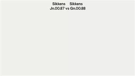 Sikkens Jn 00 87 Vs Gn 00 88 Side By Side Comparison