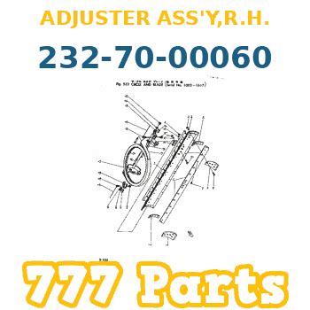 232 70 00060 Komatsu ADJUSTER ASS Y R H