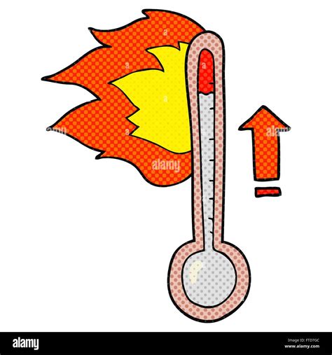 El Aumento De La Temperatura De Dibujos Animados Dibujados A Mano