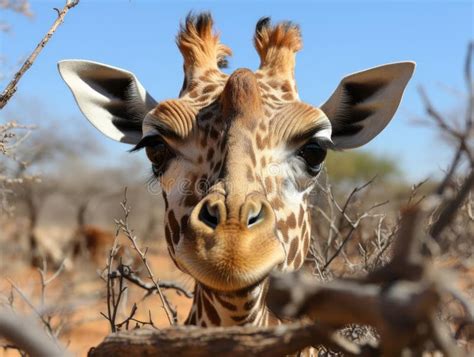 Giraffe With Binoculars Canon PowerShot GX Stock Illustration